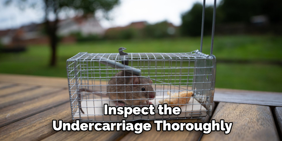 Inspect the Undercarriage Thoroughly