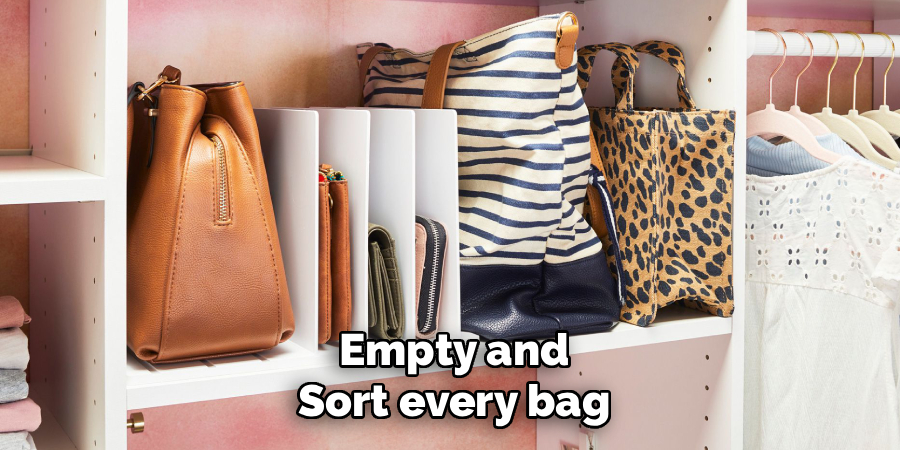 Empty and sort every bag