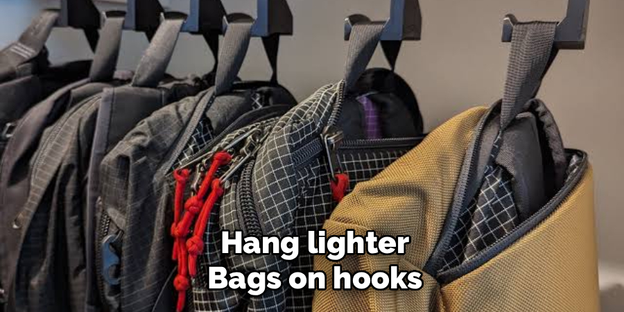 Hang lighter bags on hooks